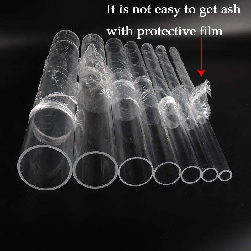 2Pcs O.D 16~60mm Transparent Acrylic Tube Aquarium Fish Tank Supplies Plexiglass Water Supply Pipe Garden Watering Fittings 50CM