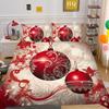 Christmas Digital Printing 3D Printing Polyester Pillowcase Quilt Cover Two Or Three-Piece Set