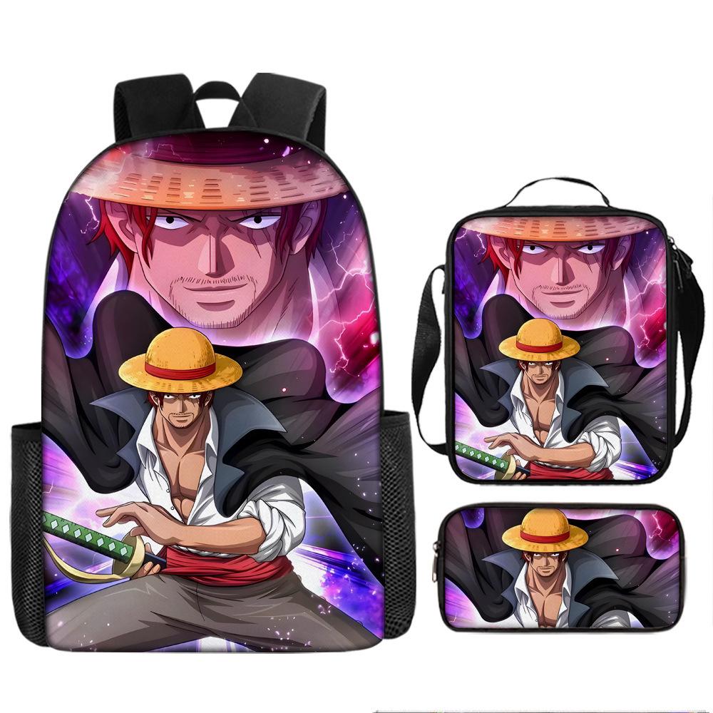 One Piece Luffy One Piece Schultasche Sauron Rucksack Schüler Nautischer König Rucksack Umhängetasche Federmäppchen Set