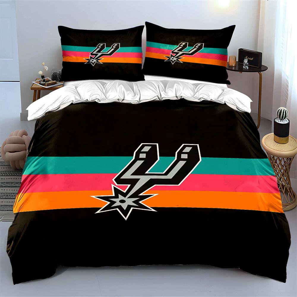 """Juego de Cama con Logo de Black Spurs" Juego de Funda Nórdica para Cama Funda Nórdica Fundas de Almohada""" (1 * Funda de edredón 2 * Fundas de almohada, sin relleno de edredón)