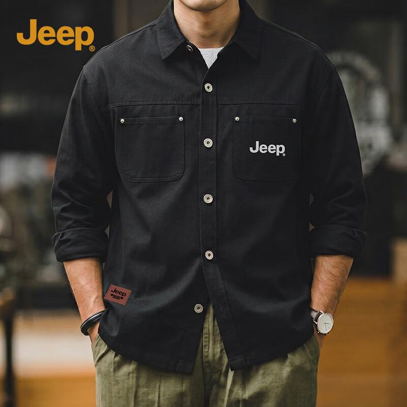 JEEP Men s Cotton Casual Workwear Shirt Jacket M