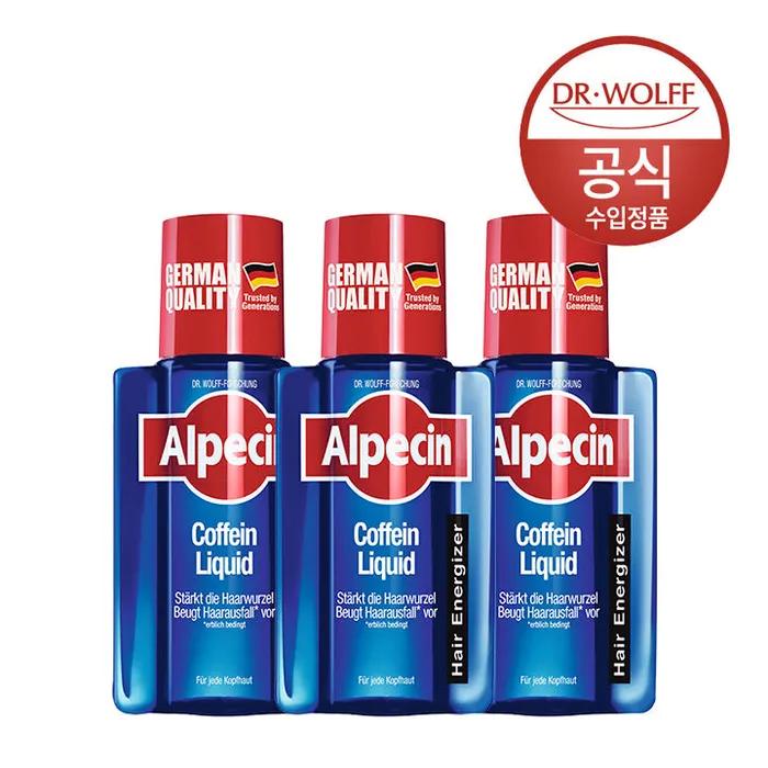 Alpecin Caffeine Liquid (Hair and Scalp Nutrition) 200ml x3