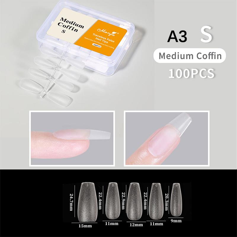 Zachte Gel Nageltips 100 STUKS voor Manicure Volledige Dekking Press-On Kunstnageltips Flexibele Benodigdheden voor Salon Experts