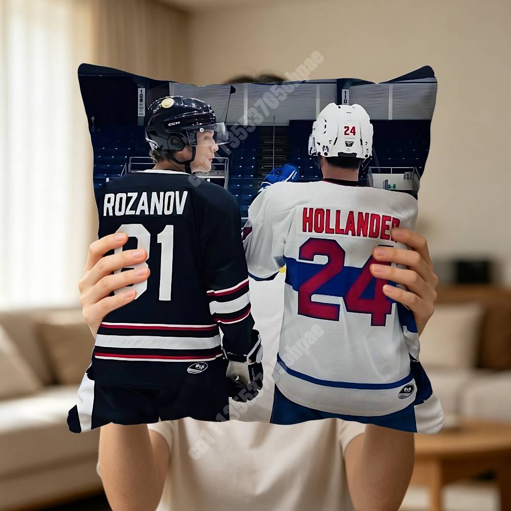 HHeated RRivalry Ice Hockey Sofa Couch Pillow Cover Cushion Case Cozy Bedroom Accent Studio Furnishing