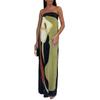 European and American women's clothing, new spring models, fashionable sleeveless sexy tube top print long dress dress