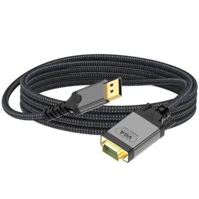 VGA Converter Cable To VGA Cord 1080P Video Connection Wire 2Meters Soft Braid Wire