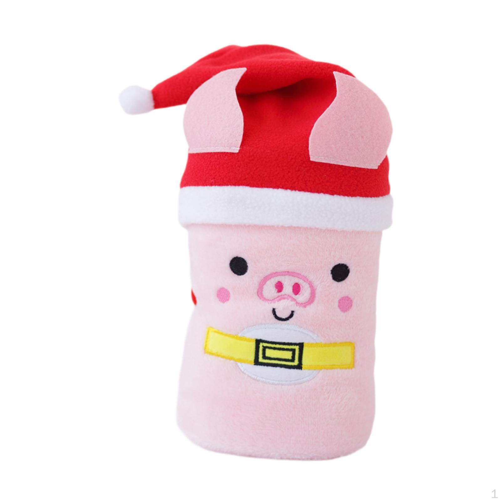 

Уютное флисовое одеяло с шапкой Санты для гостиной и спальни Piggy