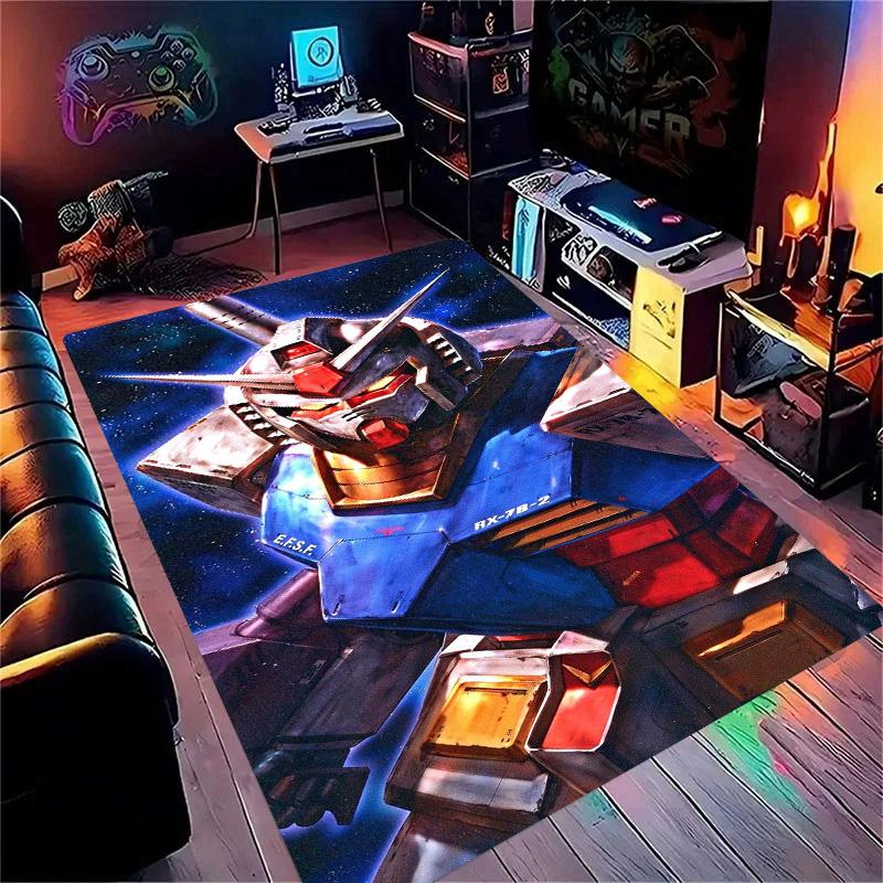 G-Gundam-m Cartoon Robot Gift Carpet Rug for Bedroom Living Room Home Sofa Decoration Kids Game Play Decor Floor Mat