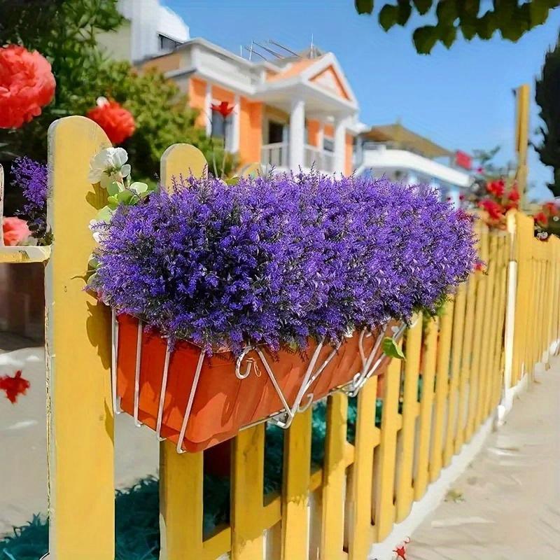 10 pezzi Bouquet di fiori di lavanda artificiale Piante finte in plastica per decorazioni per la casa Esterno Fiori a simulazione realistica per invasatura