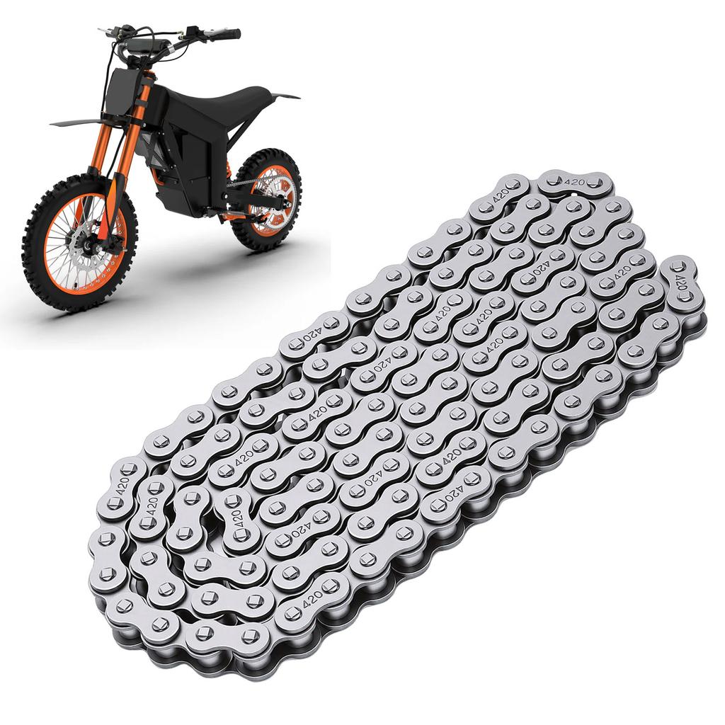 Łańcuch Motocyklowy 420 do Tuttio 01 Elektryczny Rower Błotny Stalowy Łańcuch Napędowy o Wysokiej Wytrzymałości 120 Ogniw