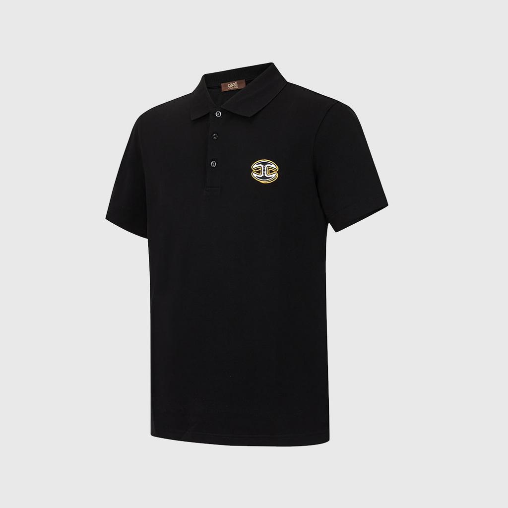 Men's Spring and Summer Exquisite Embroidery Versatile Polo Collar Shirt