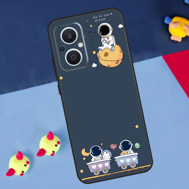 Astronaut Spaceship For OPPO Reno 14 13 12 11 10 Pro 8T 11F 12F 13F 14F 7 8 Lite OPPO Find X8 X6 X5 X9 Pro Case