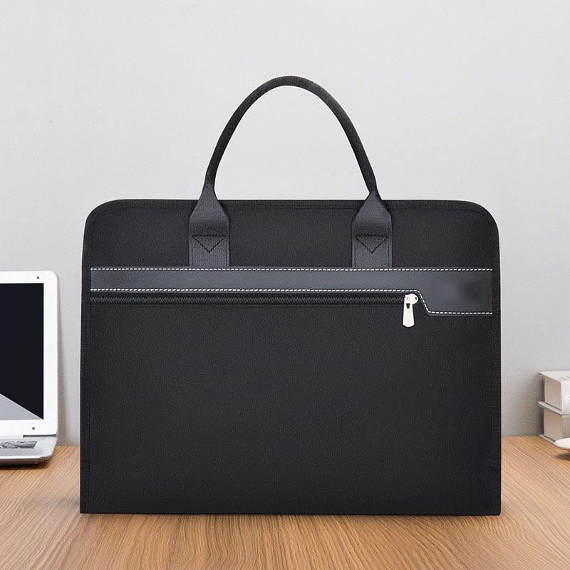 1pcs Handheld briefcase, men s file bag with water cup, A4 file bag, business document bag, women s conference bag