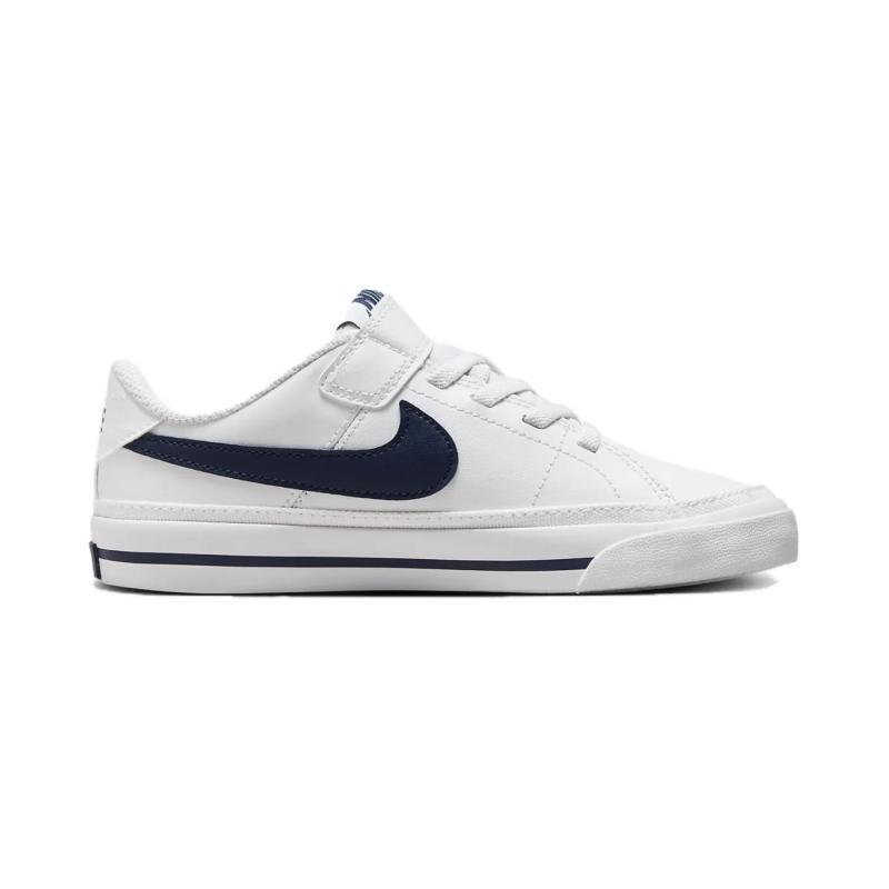 Nike Court Legacy Low Top Kids' Skateboarding Shoes White Blue Children Aged 3 7 Years Old Sneakers DA5381-125