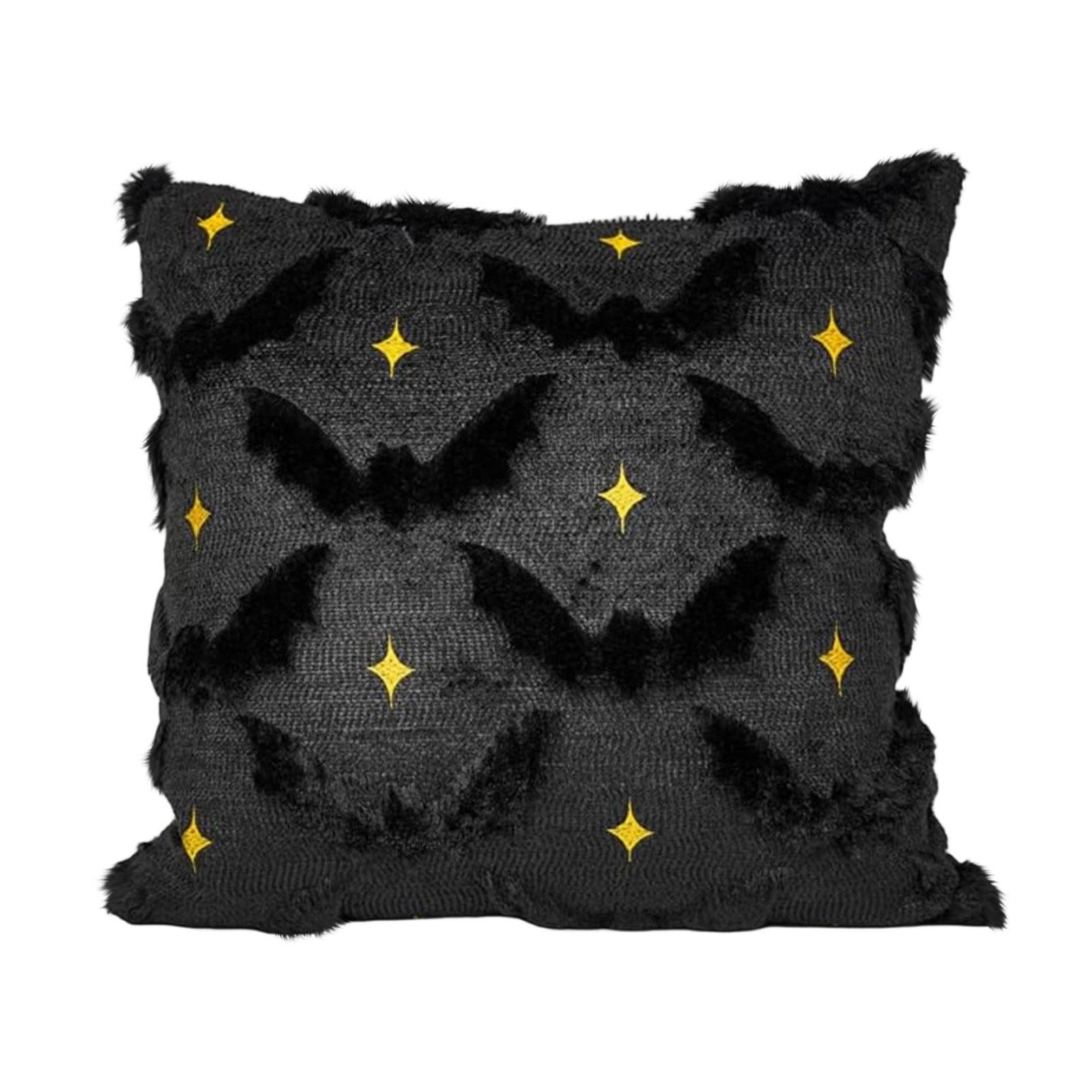 

Halloween And Star Pillowcase, 3D Plush Pillow, Cushion, Backrest Cover, Living Room Sofa Lumbar Pillowcase One Size чёрный