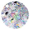 10 30 50Pcs Holographic Laser Cartoon Graffiti Stickers Decals Kids Toys Laptop Guitar Notebook Phone Diary Decoration Sticker