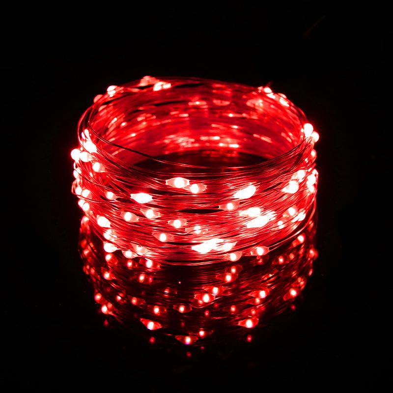Battery-Powered Copper Wire LED String Lights - Indoor Decorative Lantern