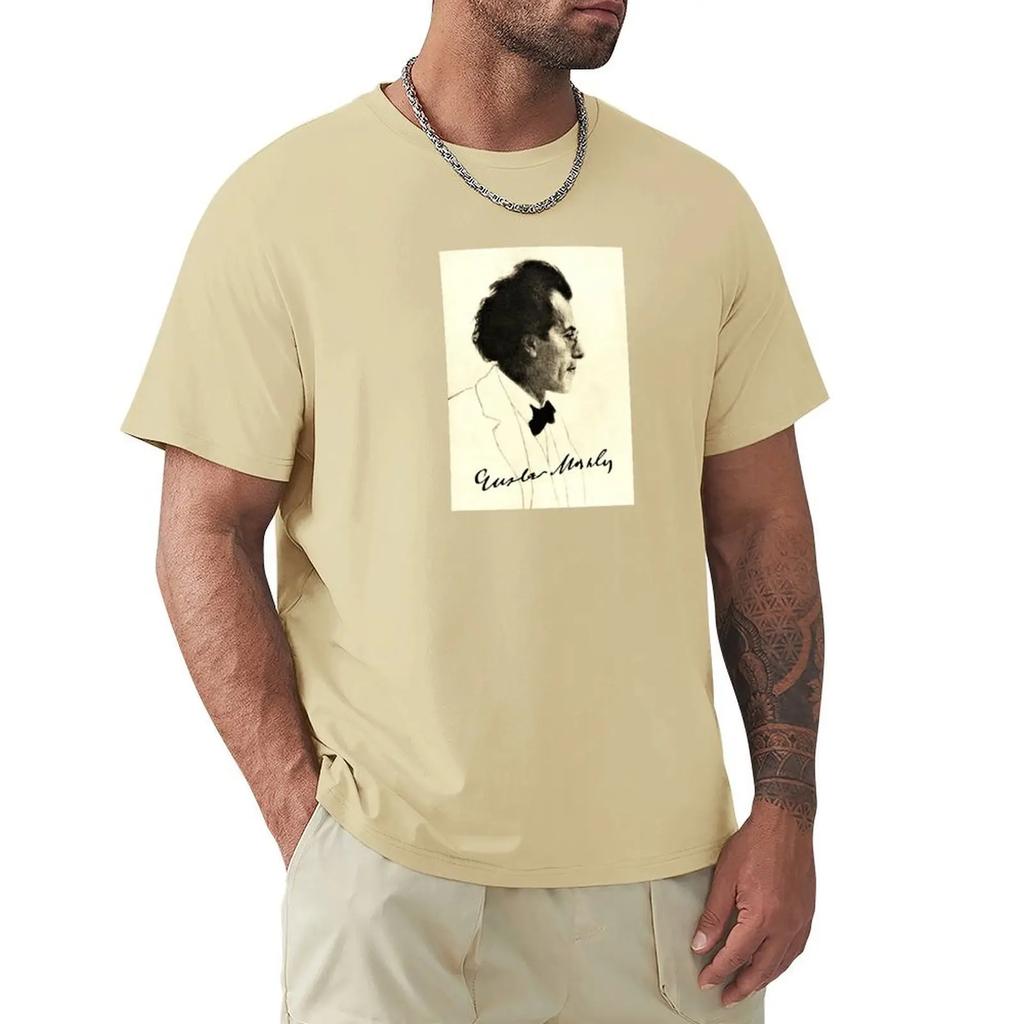 Gustav Mahler with Signature, 1903 Etching T-Shirt customizeds blanks oversized t-shirt