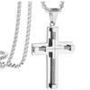 2026 Europe, America, Jewelry, Wire Rope, Cross, Pendant, Trendy Man Necklace.