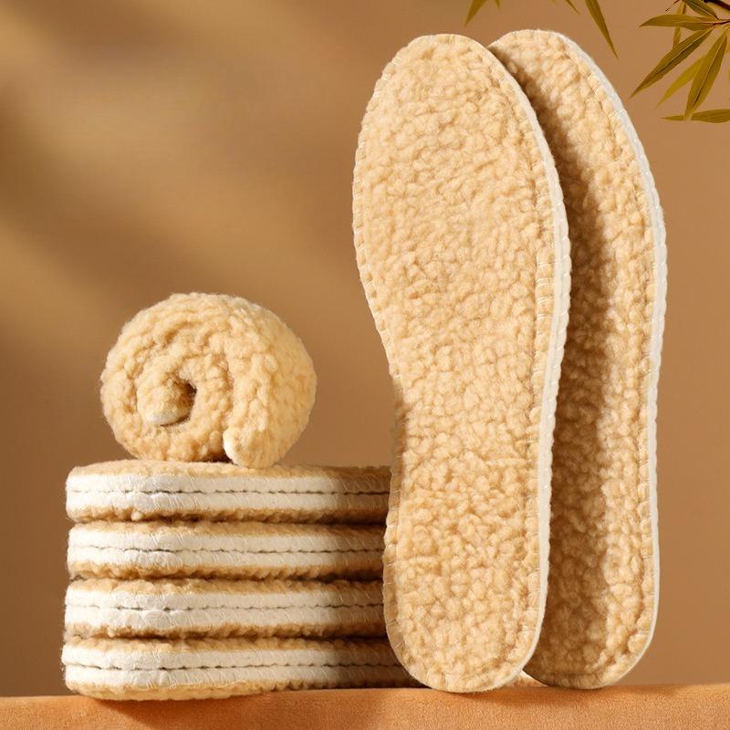 Winter Warm Insoles, Thickened Lambskin and Anti-odor Cotton Shoes for Both Men and Women