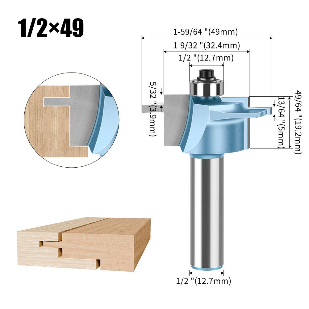 

Bearing mother and child handle knife tenon knife 1/2 handle cabinet wardrobe embedded slotting knife trimming machine bakelite milling cutter Bearing mother and child handle knife 1/2 * 49