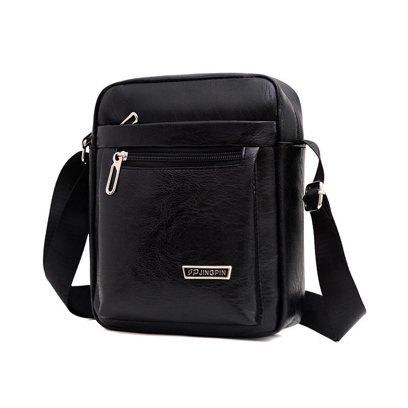 

Men s Crossbody Bag Vintage Fashion Casual Business Large Capacity Handbag Practical and Durable Shoulder Bags чёрный