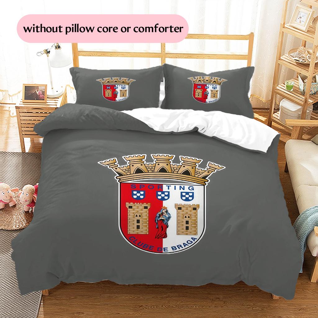 SC Braga Pattern Bedding Quilt Set Home Decoration Gift (1 * duvet cover + 2 * pillowcase without core)