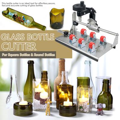 Neuer Glasschneider - Professionelles DIY-Glasschneidewerkzeug für eckige, runde Flaschen und Flaschenhälse mit Zubehör