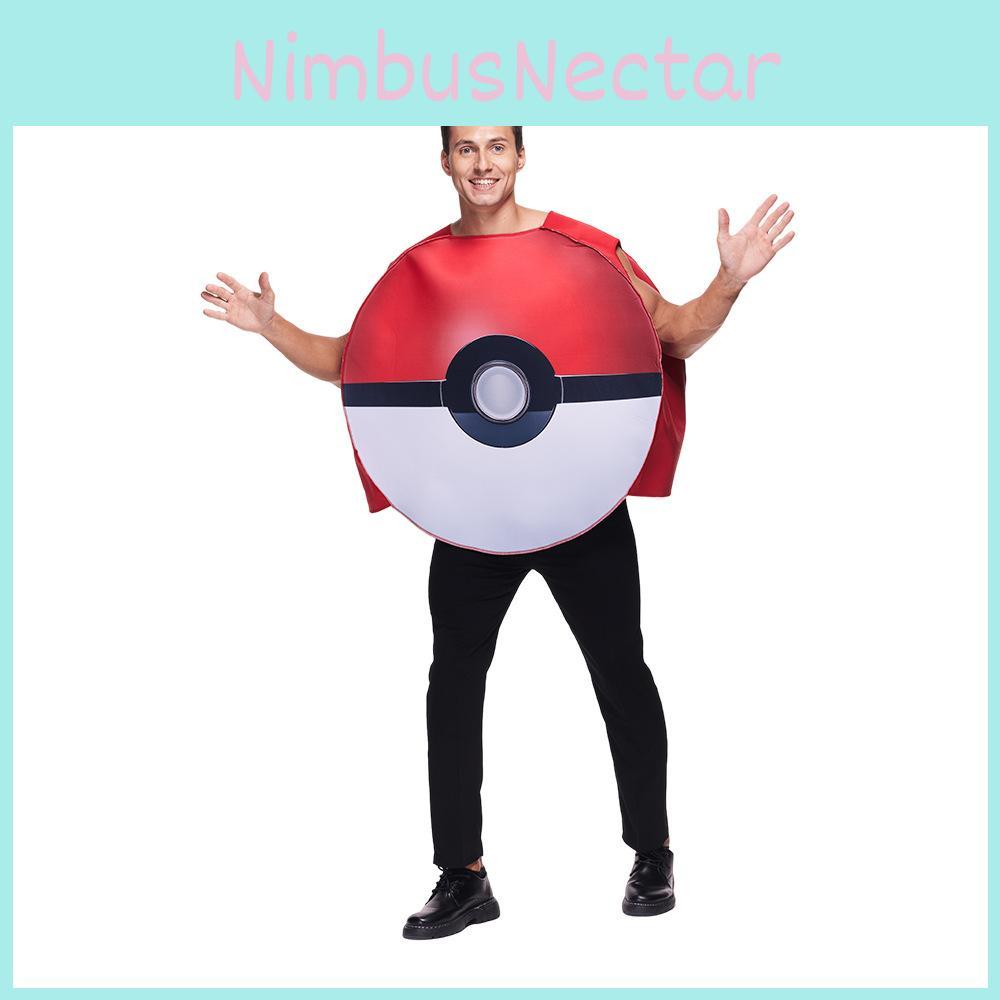 Pokemon Poke Ball Halloween Cosplay Kostüm mit Polyestermaterial für Erwachsene