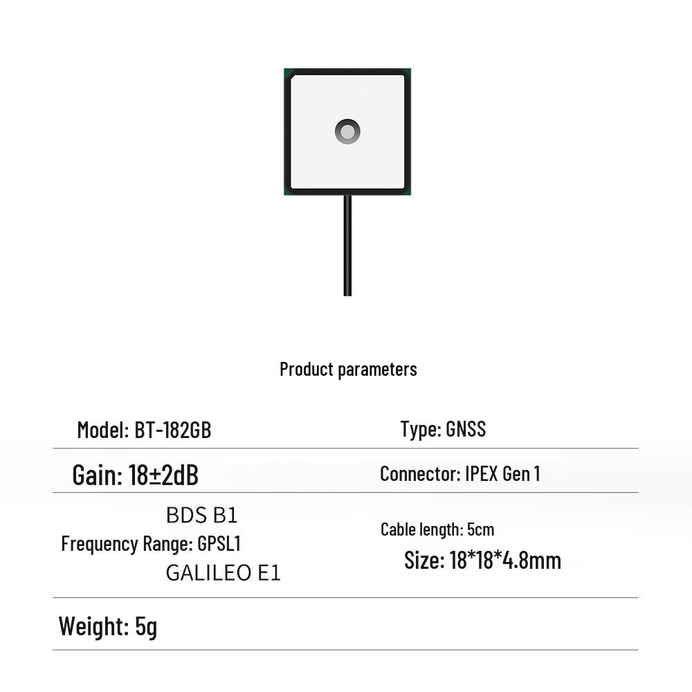 North Sky BT-580 High Gain Ceramic Antenna with Built-in Active GNSS for BeiDou & GLONASS.