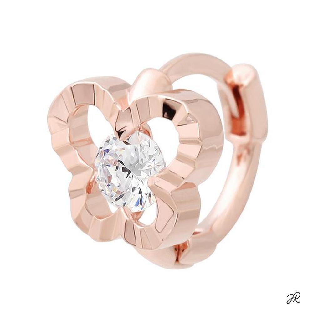 Fate 14K Gold Needle Rose Gold Butterfly Bangle Ring Piercing Earrings (S8539091)