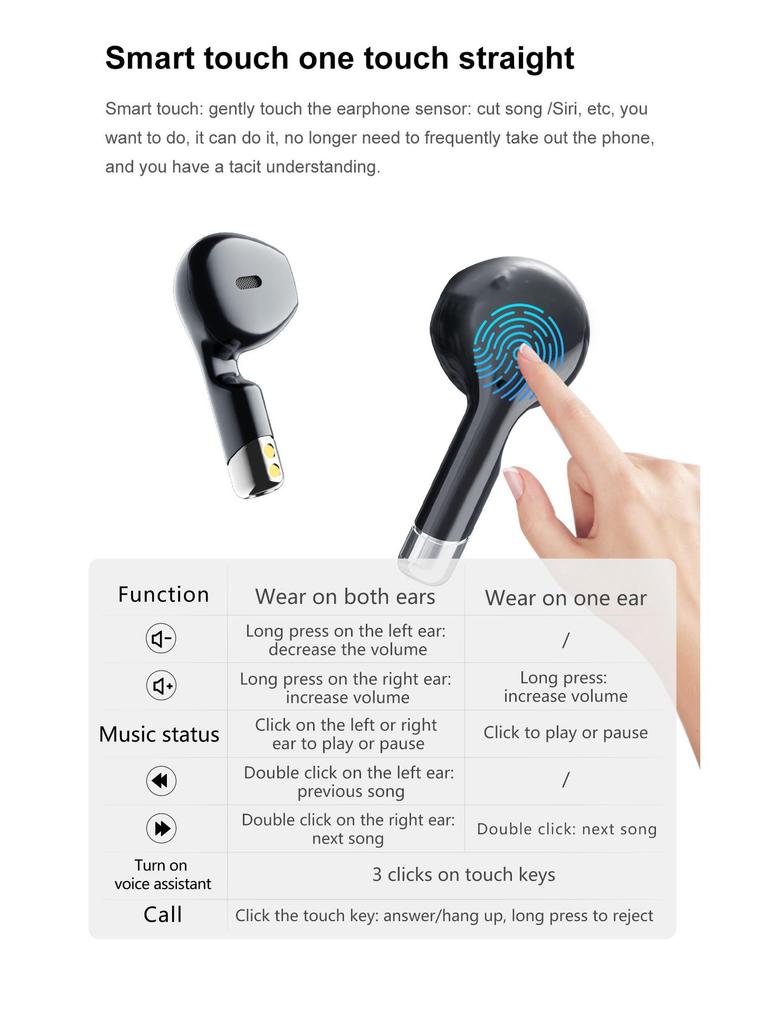 D8Pro 2-in-1 Smartwatch & TWS Earphones: Bluetooth Calling, Heart Rate Monitor, NFC