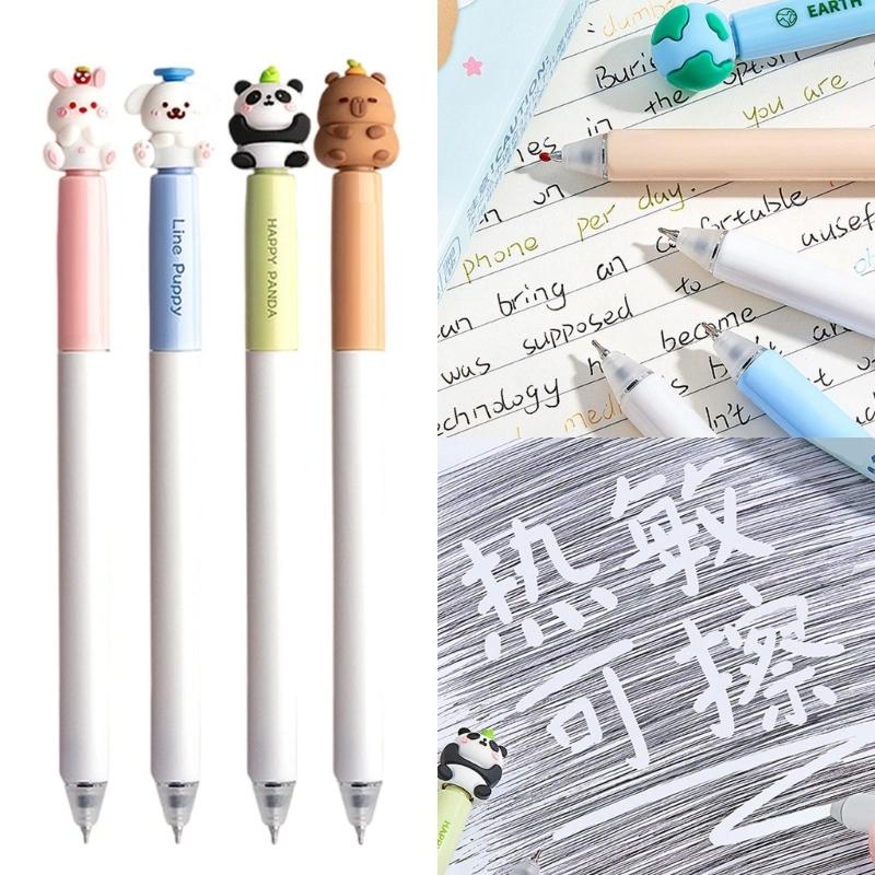4Pcs Erasable Gel Pen Twist Action Gel Inks Pen 0.5mm Quick Dry Rotatable Gel Inks Pen for Writing Journaling Blue Inks