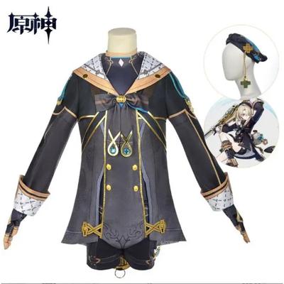 New Genshin Impact Freminet Cosplay Costume Wig Fontaine Genshin Divers Freminet Cosplay Halloween Party Outfit Uniforms Hat