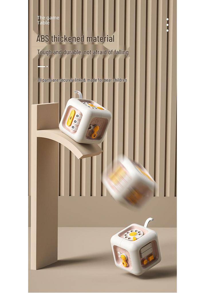 Multifunctional Montessori Six-Sided Educational Baby Activity Cube Toy
