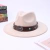 New Flat-Brimmed Western Denim Hat, Retro Jazz Hat, European, American Autumn And Winter High-End Foreign Style Top Hat