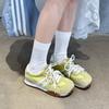 Leather retro Forrest Gump training shoes women's 2025 spring new pair of shoelaces breathable lightweight platform sports and leisure shoes