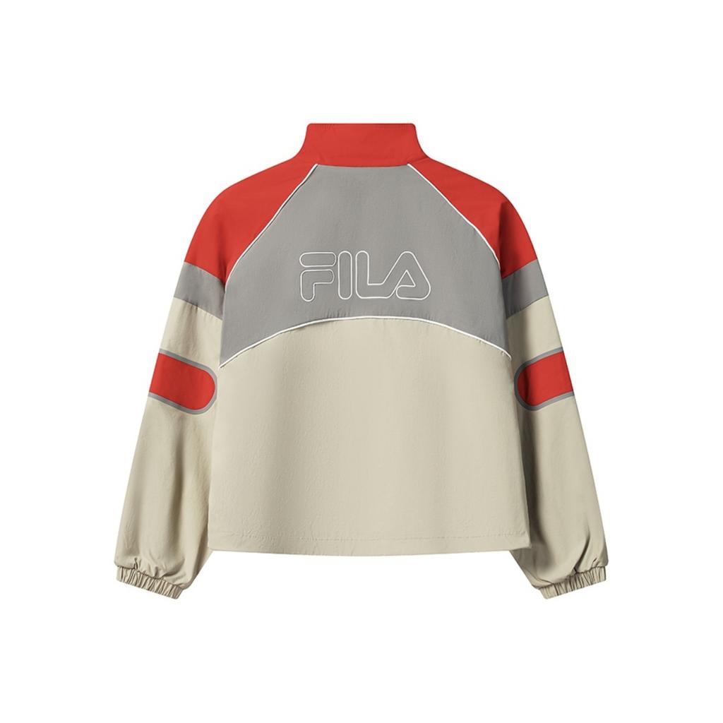 Fila Original Fashion Trend Sports Casual Soft Comfortable Color Block Woven Jacket Women Jackets Pink F11W549703FLK