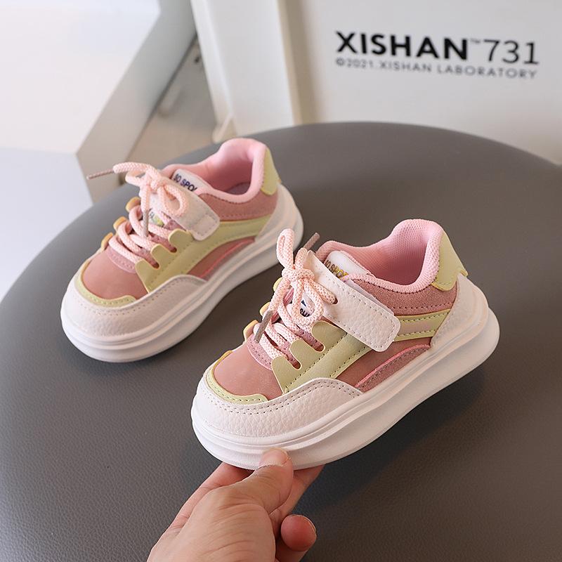 

Pretty street style Children Sneaker All-match Spring Summer Patchwork Platform Shoes for Kids Girls Boys Cozy Shoes H08032 21 розовый