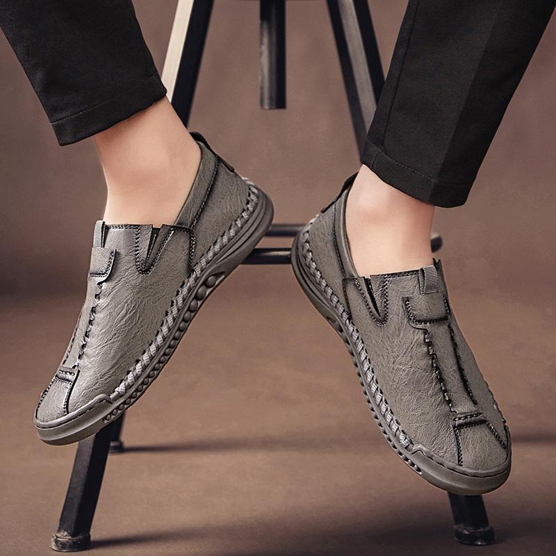 Handmade Casual Leather Shoes Men Loafers Moccasins Man Flats Shoes