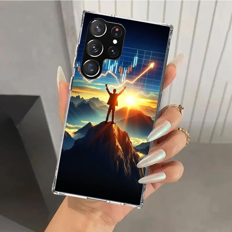 Trade Investment Forex Stock Market Phone Case for Samsung Galaxy S26 S24 S23 Ultra S25 Edge S22 S21 Plus S20 FE + Soft Print Sh