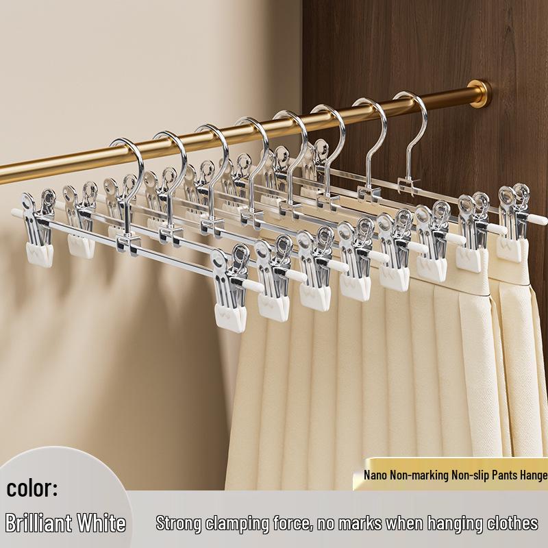 Strong No-Mark Trouser and Skirt Hanger Clips for Drying and Storage