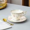 Vintage Floral Bone China Coffee Tea Set, Retro Rose Ceramic Teapot Cup Saucer, Elegant British Style Tableware for Afternoon Tea