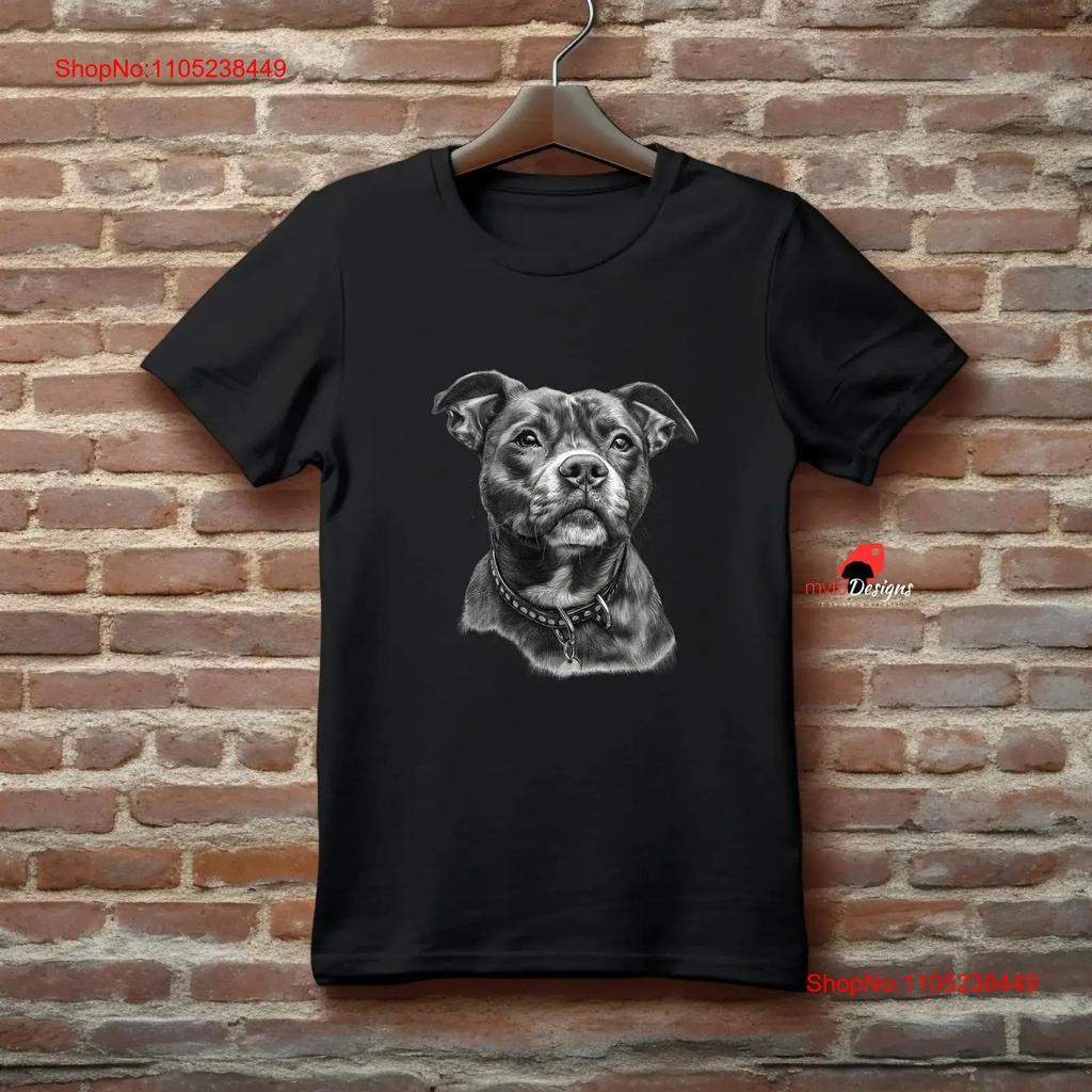 Staffordshire Bull Terrier T Shirt Dog Lovers For Owners Vintage Comfortable Unisex Homme Breathable Versatile