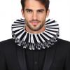 Theater Grade Elizabethan Collar Set For Clown Costumes Machine Washable Polyester Roleplay Accessories