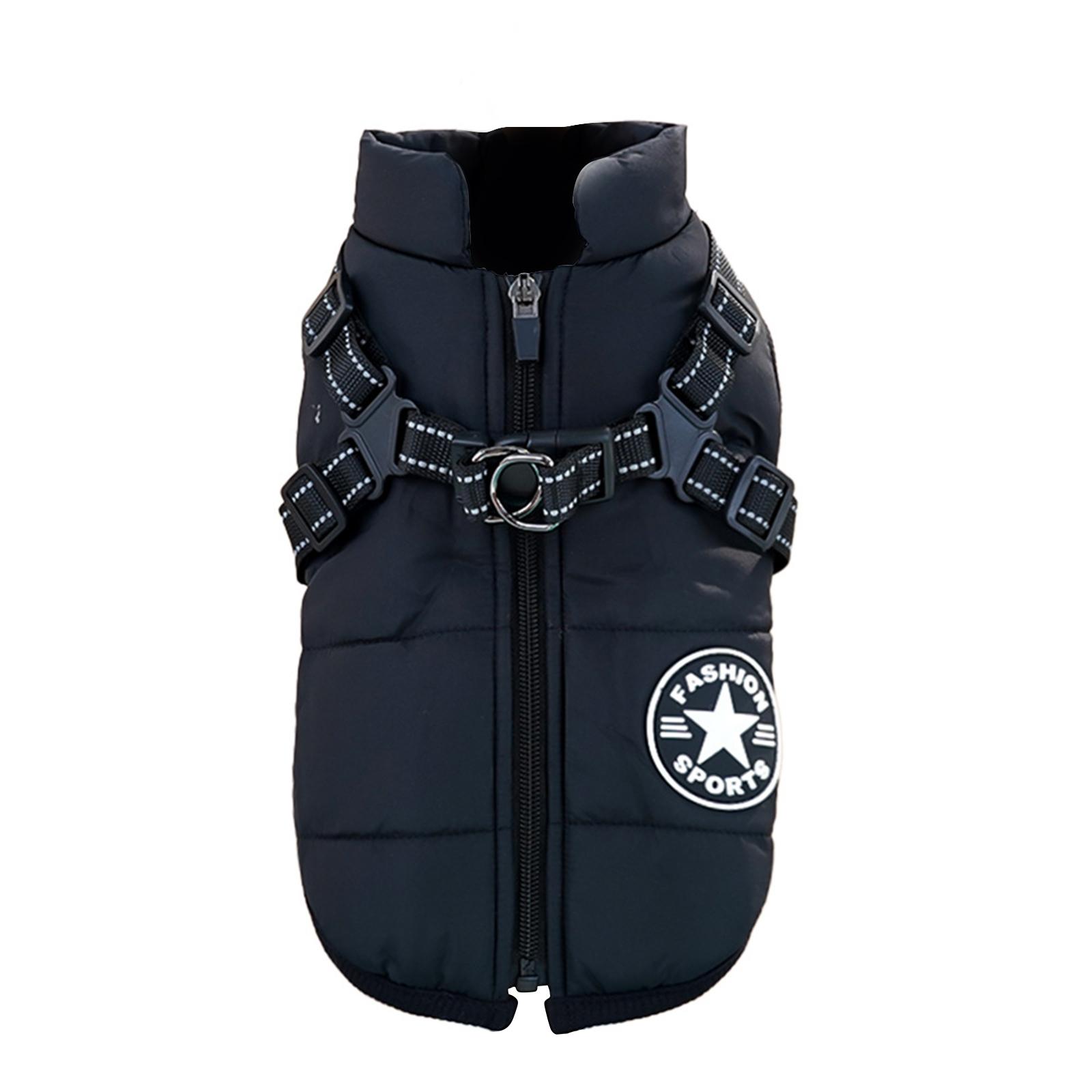 

Winter Jacket, -Lined Dog Jacket, Waterproofs & Windproof For Small/Medium/Large Dogs Cats M чёрный