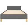 vidaXL Bed Frame Without Mattress Dark Grey 100x200 Cm Fabric