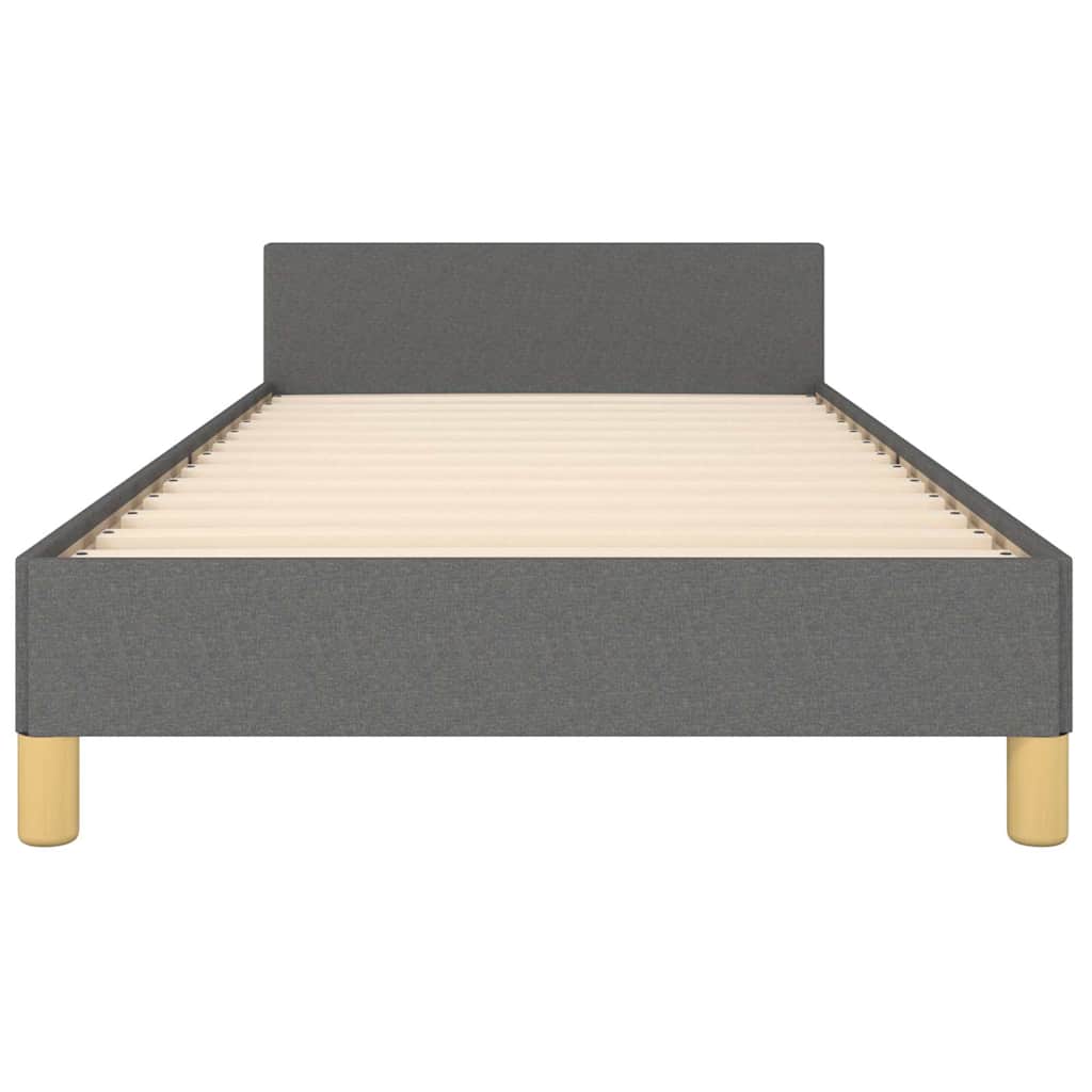 vidaXL Bed Frame Without Mattress Dark Grey 100x200 Cm Fabric