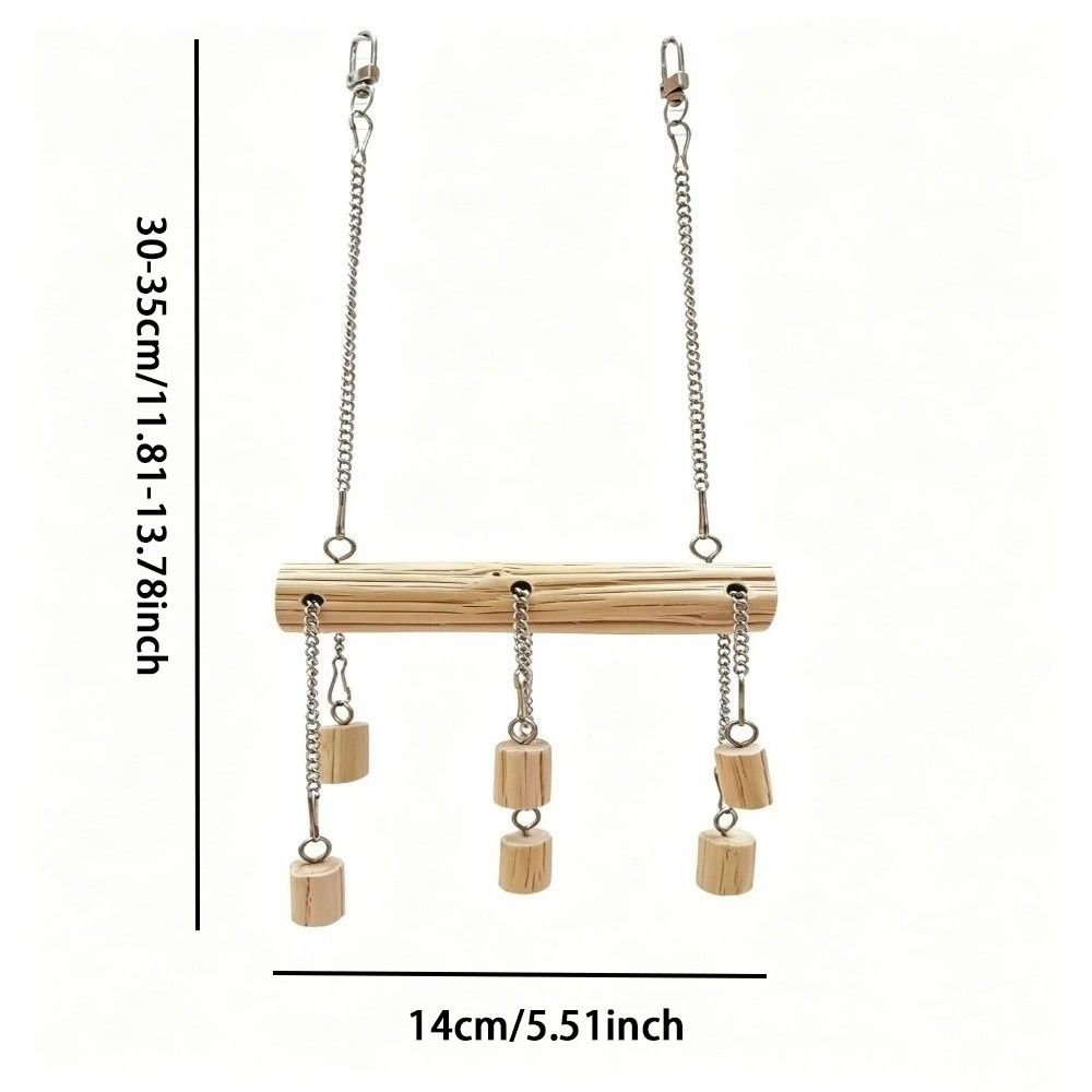 Suspension Bridges Parrot Wooden Swing Non-slip Parrot Play Stand Toy Cage Decoration