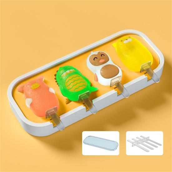 Yousheng 1 Set Buzlu Lolipop Kalıbı Gıda Sınıfı Yüksek Tokluk Silikon Dondurma Kalıpları Toz Geçirmez Kapaklı Set Ev İçin